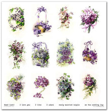 Charger l'image dans la galerie, Bloc Papier 30x30 "Flower Post Violet" - ITD Collection (SLS-044)