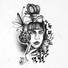 Charger l'image dans la galerie, Set créatif en papier de riz RSM045 MINI Graphics, tatouage, gothique
