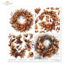 Charger l'image dans la galerie, Bloc Papier 30x30 "Couronne d'Automne" - ITD Collection (SLS-081)