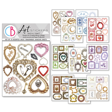 Charger l'image dans la galerie, Art Stickers Whisper Frames x10 - Ciao Bella MB010 - vue d'ensemble des 10 feuilles