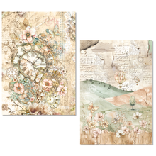 Charger l'image dans la galerie, Papiers de riz A5 "Lost in Time" x8 (MFS007) - Ciao Bella