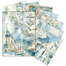 Charger l'image dans la galerie, Papiers de riz A5 "Edge of the Ocean" x8 (MFS008) - Ciao Bella