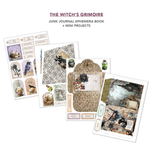 Charger l'image dans la galerie, Junk Journal The Witch’s Grimoire Ciao Bella, présentation des feuilles et embellissements