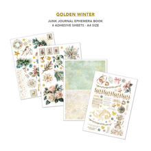 Charger l'image dans la galerie, Junk Journal Golden Winter Ciao Bella, pages adhésives transparentes