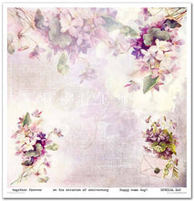 Charger l'image dans la galerie, Bloc Papier 30x30 "Flower Post Violet" - ITD Collection (SLS-044)