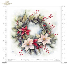 Charger l'image dans la galerie, Bloc Papier 30x30 "Couronne d'Hiver" - ITD Collection (SLS-078)