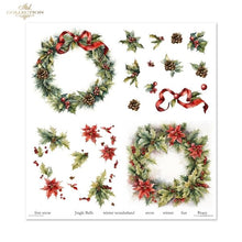 Charger l'image dans la galerie, Bloc Papier 30x30 "Couronne d'Hiver" - ITD Collection (SLS-078)