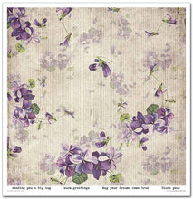 Charger l'image dans la galerie, Bloc Papier 30x30 "Flower Post Violet" - ITD Collection (SLS-044)