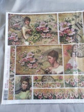 Charger l'image dans la galerie, Papier de Riz A2 « Vintage Romantique » Stamperia 33x48 cm (DFS196)