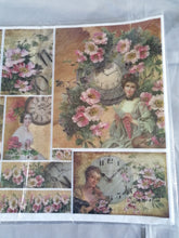 Charger l'image dans la galerie, Papier de Riz A2 « Vintage Romantique » Stamperia 33x48 cm (DFS196)