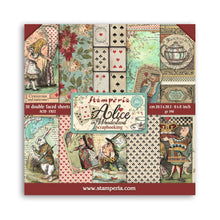 Charger l'image dans la galerie, Bloc papier scrapbooking Alice in Wonderland 20x20 cm de Stamperia