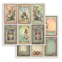 Charger l'image dans la galerie, Bloc papier scrapbooking "Alice in Wonderland" 20x20 cm de Stamperia (SBBS01)