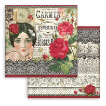Charger l'image dans la galerie, Bloc Papier Scrap Double Face 10 feuilles 15x15 cm "Desire" - Stamperia (SBBXS21)
