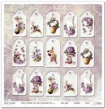 Charger l'image dans la galerie, Bloc Papier 30x30 "Flower Post Violet" - ITD Collection (SLS-044)