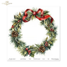 Charger l'image dans la galerie, Bloc Papier 30x30 "Couronne d'Hiver" - ITD Collection (SLS-078)