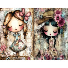 Charger l'image dans la galerie, Papier de riz A5 "Big Eyed Girls" 16 images - Craft Kreatively (CK-RP9536v9)