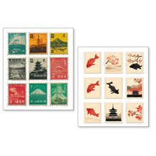Charger l'image dans la galerie, Stickers Mixed Media Faraway Mail - feuilles portraits vintage et oiseaux nuit