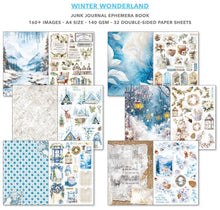 Charger l'image dans la galerie, Winter Wonderland A4 Junk Journal Ephemera Book (32pcs) (CBB001)
