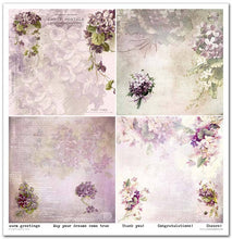 Charger l'image dans la galerie, Bloc Papier 30x30 "Flower Post Violet" - ITD Collection (SLS-044)