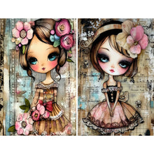 Charger l'image dans la galerie, Papier de riz A5 "Big Eyed Girls" 16 images - Craft Kreatively (CK-RP9536v9)