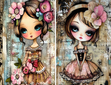 Charger l'image dans la galerie, Papier de riz A5 "Big Eyed Girls" 16 images - Craft Kreatively (CK-RP9536v9)