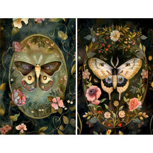 Charger l'image dans la galerie, Papier de riz A4 "Victorian Moths" 6 pièces - Craft Kreatively (CK-RP9542v2)