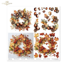 Charger l'image dans la galerie, Bloc Papier 30x30 "Couronne d'Automne" - ITD Collection (SLS-081)