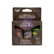Charger l'image dans la galerie, Coffret acryliques fluides « Juicy » ÉDITION LIMITÉE – Finnabair Art Alchemy, 3 × 30 ml (969929)