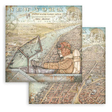 Charger l'image dans la galerie, Bloc Papier 15x15 cm "Sir Vagabond Aviator" - Stamperia (SBBXS18)