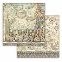 Charger l'image dans la galerie, Bloc Papier 15x15 cm "Sir Vagabond Aviator" - Stamperia (SBBXS18)