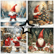 Charger l'image dans la galerie, Bloc de papier 15x15 cm Gnomes de Noël - Paper Favourites (PF552)