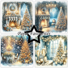 Charger l'image dans la galerie, Bloc de papier 15x15 cm Arbres de Noël - Paper Favourites (PF553)