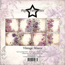 Charger l'image dans la galerie, Bloc Papier 15x15 cm "Vintage Mauve" - Paper Favourites (PF534)