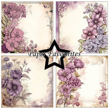 Charger l'image dans la galerie, Bloc Papier 15x15 cm "Vintage Mauve" - Paper Favourites (PF534)