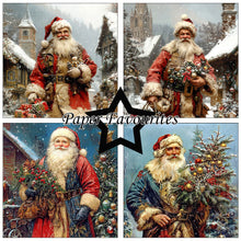 Charger l'image dans la galerie, Bloc de papier 15x15 cm Père Noël vintage - Paper Favourites (PF550)