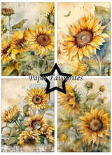 Charger l'image dans la galerie, Bloc Papier A6 "Vintage Sunflower" - Paper Favourites (PFA576)