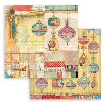 Charger l'image dans la galerie, Christmas Patchwork - feuille boules de Noël vintage fond crème
