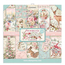 Charger l'image dans la galerie, Bloc Papier" Pink Christmas" 15x15 cm - Stamperia (SBBXS07)
