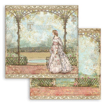Charger l'image dans la galerie, Bloc papier 20x20cm Sleeping Beauty - 10 feuilles recto-verso - Stamperia (SBBS38) - DESTOCKAGE