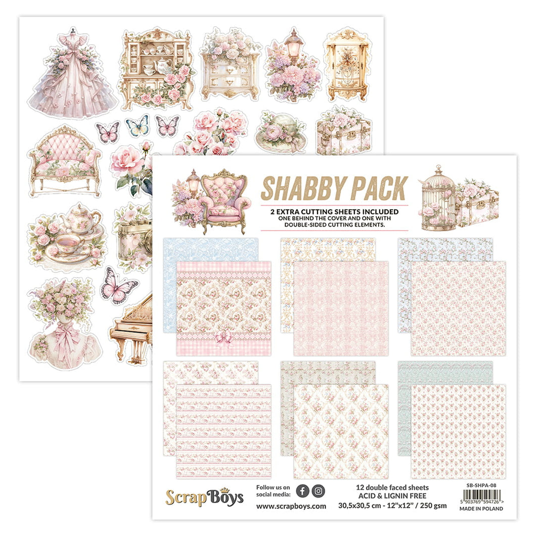 Set de papier 30x30 Shabby Pack (SB-SHPA-08)