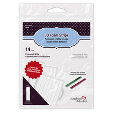 Charger l'image dans la galerie, Bandes adhésives mousse 3D Large White 2mm - 14 pièces - Scrapbook Adhesives by 3L
