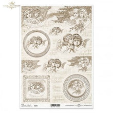 Charger l'image dans la galerie, Papier de riz A4 ITD Collection R2095, scènes vintage et portraits romantiques
