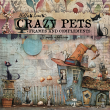 Charger l'image dans la galerie, Bloc 30x30 "Crazy Pets" Frames and Complements - Bella Luna Crafts
