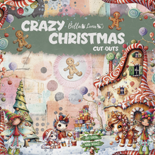 Charger l'image dans la galerie, Bloc Papier 20x20 cm Crazy Christmas Cut-Outs - Bella Luna Crafts (BLC-0068/R)
