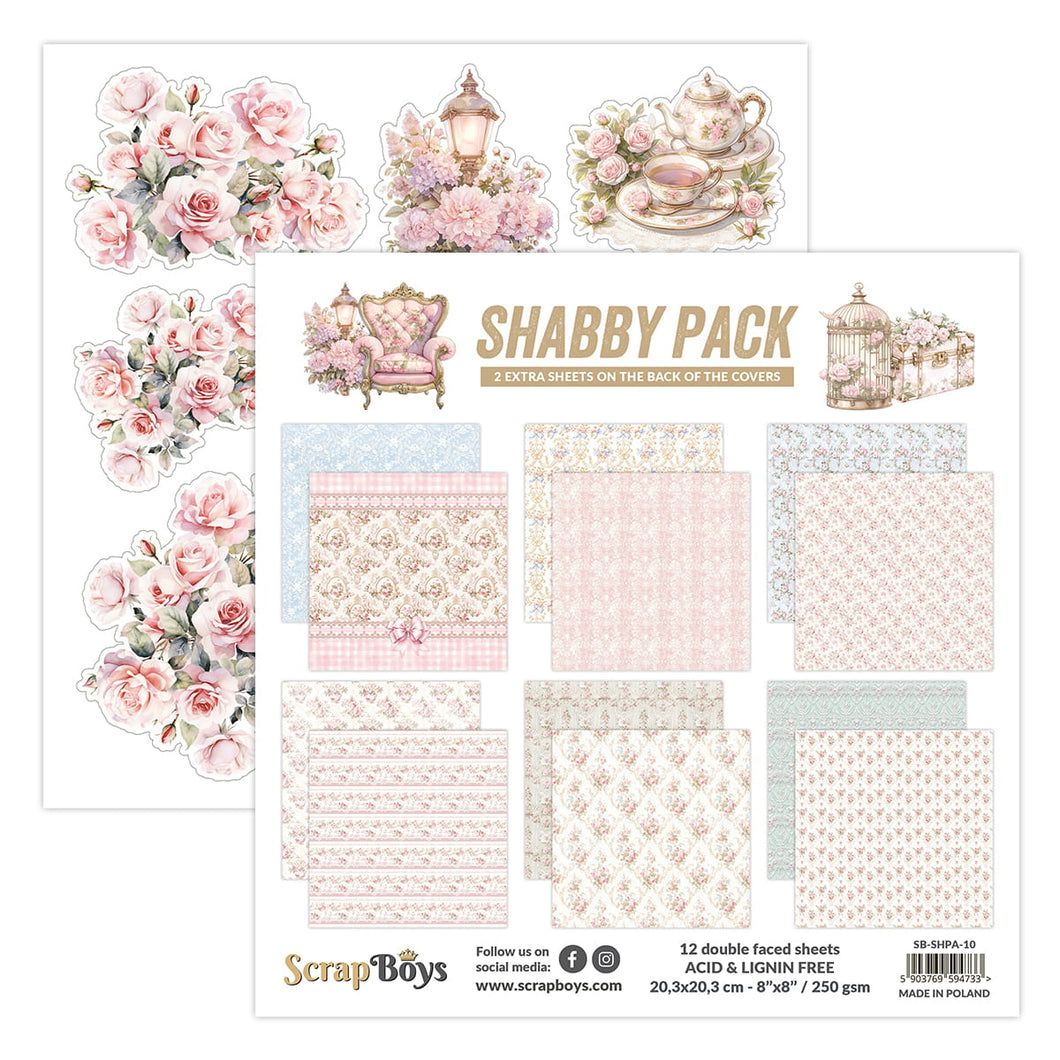 Ensemble de papier 20x20 Shabby Pack (SB-SHPA-10 )