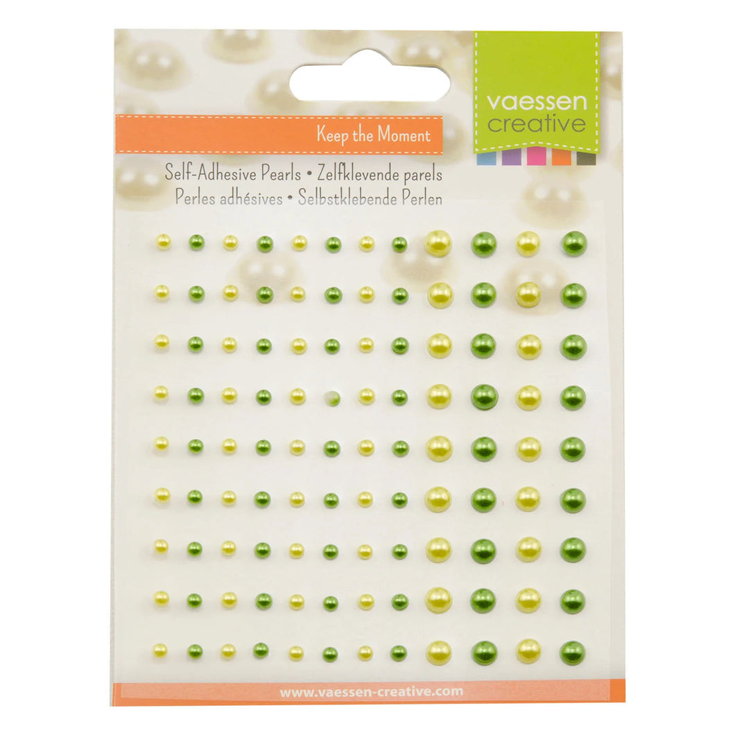 Demi-Perles Autocollantes 3mm&5mm Prairie 108pcs