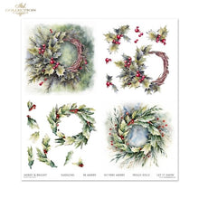 Charger l'image dans la galerie, Bloc Papier 30x30 "Couronne d'Hiver" - ITD Collection (SLS-078)
