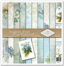 Charger l'image dans la galerie, Bloc Papier 30x30 Courrier Fleuri - Myosotis - ITD Collection
