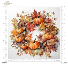 Charger l'image dans la galerie, Bloc Papier 30x30 "Couronne d'Automne" - ITD Collection (SLS-081)
