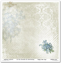 Charger l'image dans la galerie, Bloc Papier 30x30 "Courrier Fleuri - Myosotis" - ITD Collection (SLS-045)
